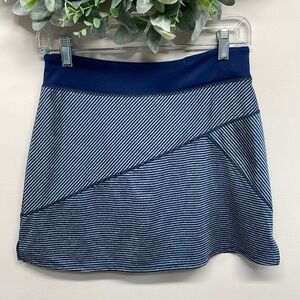 Lola By AFG Navy and Gray Striped Athletic Skort Skirt XS